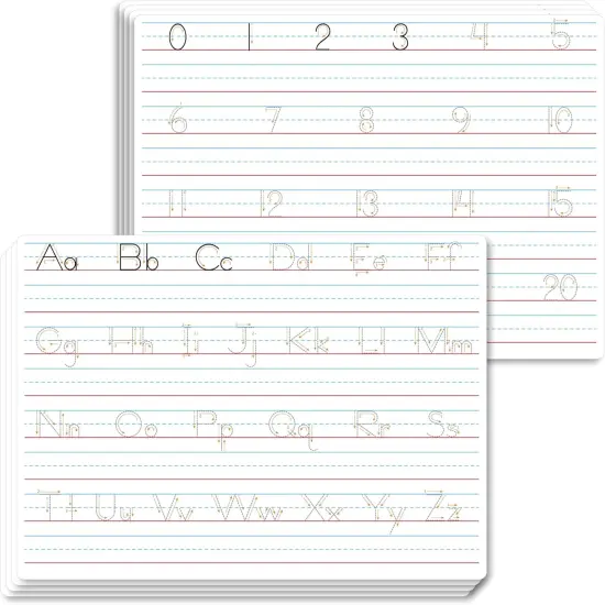 8 Packs Alphabet & Number Whiteboards, Double Sided Dry Erase Board Letters {1}