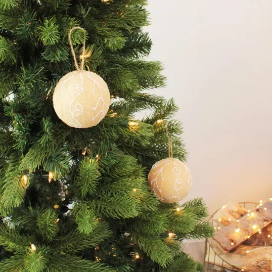 10cm Burlap With Accents 2 Pcs {1}