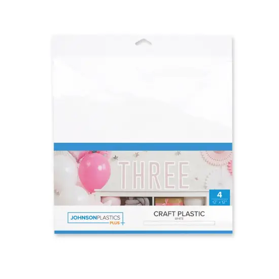 JPPlus Craft Plastic Plastic Craft Sheets for Laser Cutter, & Engraver Use- 4 Pack White {1}