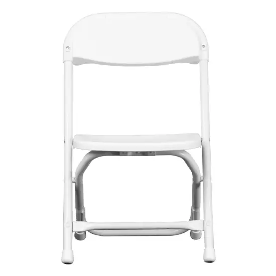 Emma and Oliver 2 Pack Kids Plastic Folding Chair Daycare Home School Furniture White {6}