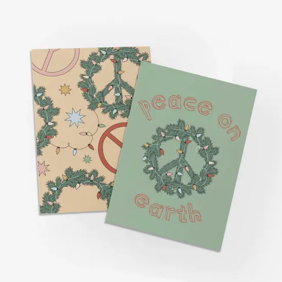 Boho Christmas Greeting Cards Boxed Set &ndash; 24 Holiday Notecards Featuring Peaceful and Retro Designs, Perfect for Sending Stylish and Unique Festive Wishes {4}