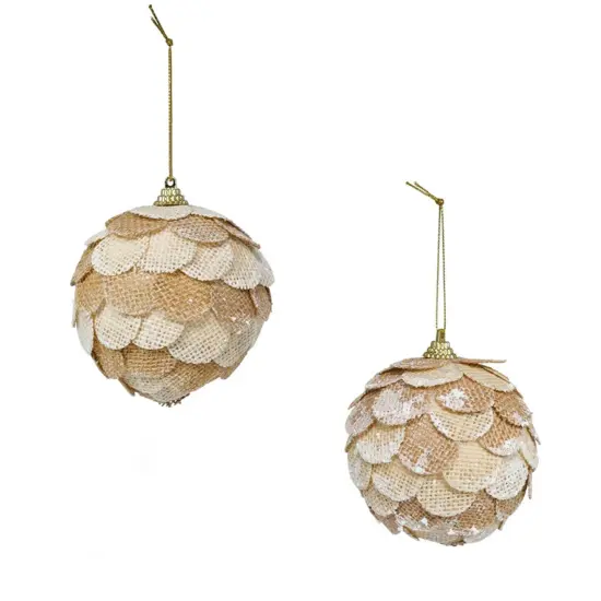 10cm Pinecone Ornament 2 Pcs {2}