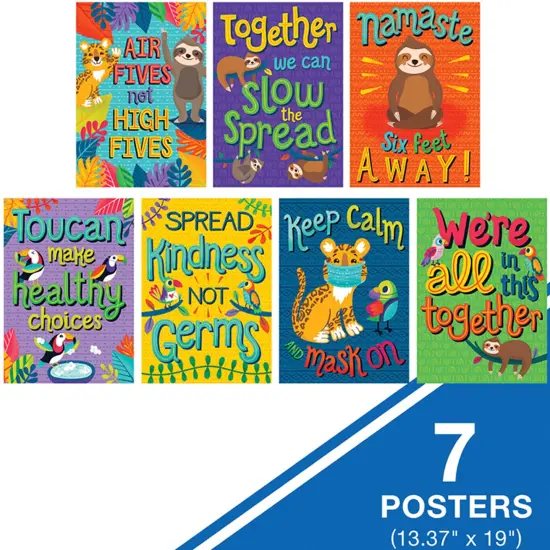 One World Healthy and Happy Poster Set, Set of 7 {2}