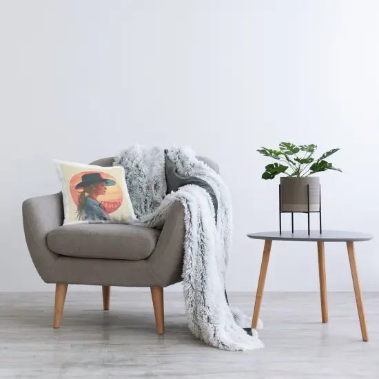 Cowgirls Rule Portrait Decorative Printed Throw Pillow Design by Steve Hunziker, 18 x 7 x 18 {2}