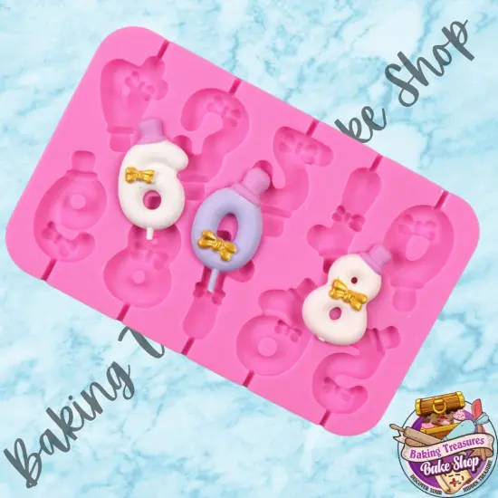 Boy & Girl Number Silicone Mold {1}