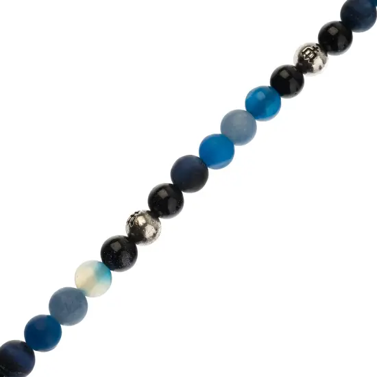 John Bead 8mm Solar System Universe Galaxy 7" Bead Strand Neptune {1}