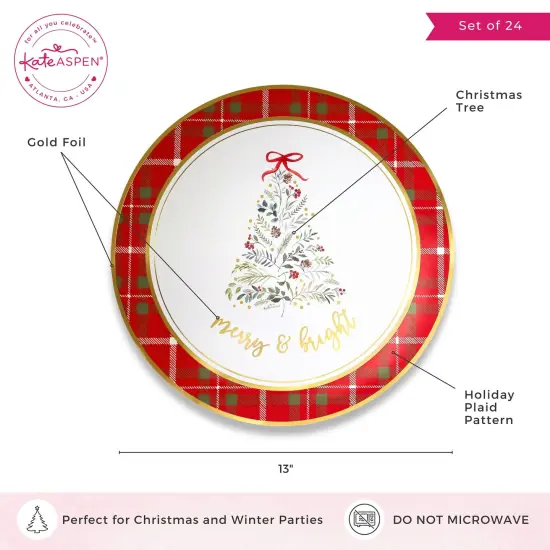 Kate Aspen Christmas 13&rdquo; Charger Plate Placemat {6}