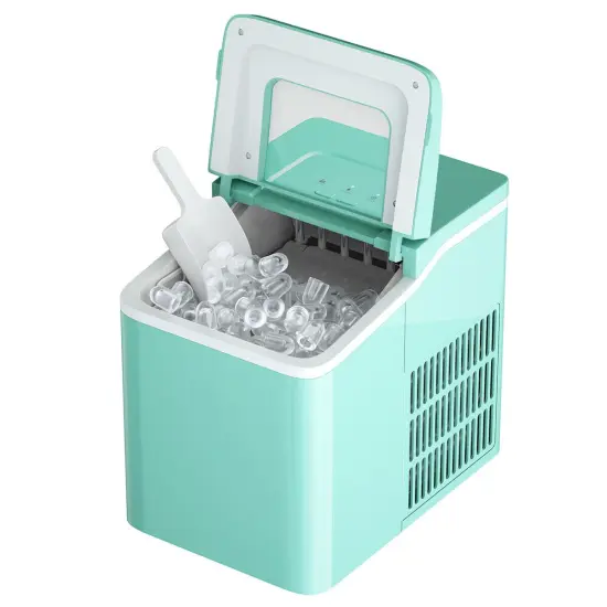 Compact and Portable Countertop Ice Maker Machine with Scoop Green {6}