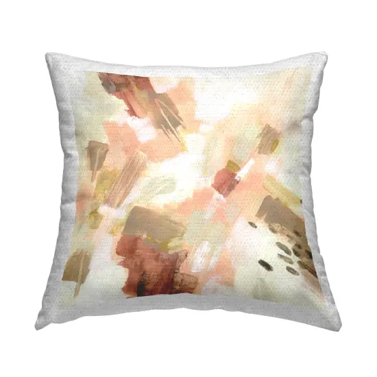 Pale Abstract with Speckles Outdoor Printed Pillow Design by June Erica Vess, 18 x 7 x 18 {1}