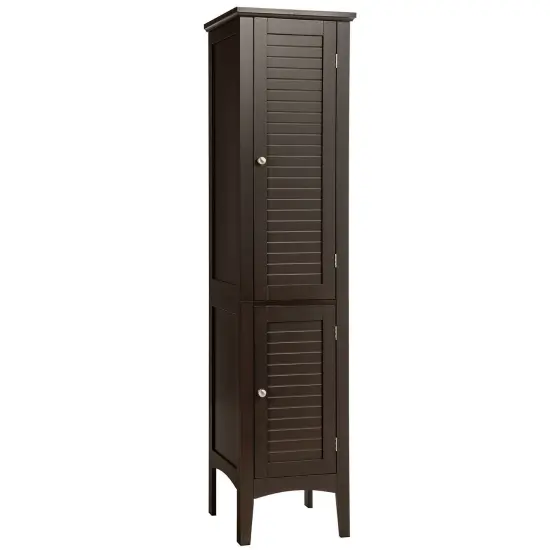 Freestanding Bathroom Storage Cabinet for Kitchen and Living Room Brown {9}