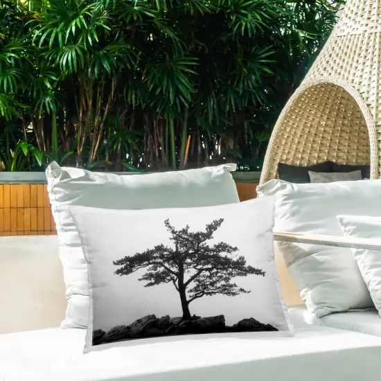 Lone Tree on Rocks Outdoor Printed Pillow Design by Lori Deiter, 14 x 7 x 20 {2}
