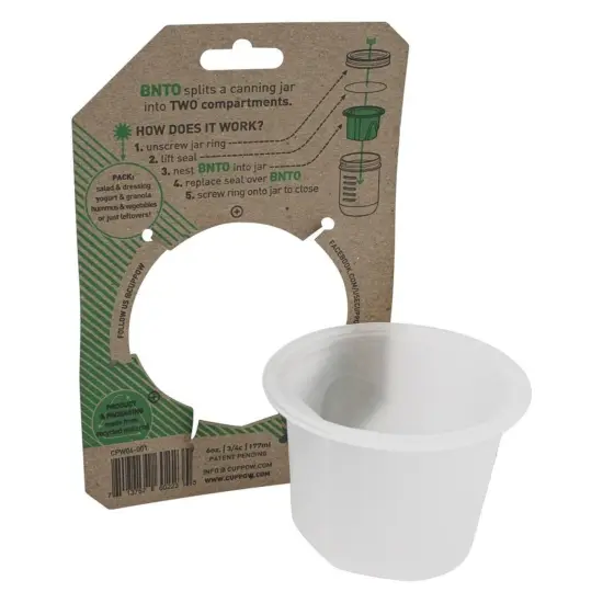 Cuppow Mason Jar Divider Cup Bento, Wide Mouth, Reusable, Food Storage, Ideal for Snacks, Lunch, and On-the-Go, Fits Standard Wide Mouth Mason Jars {3}