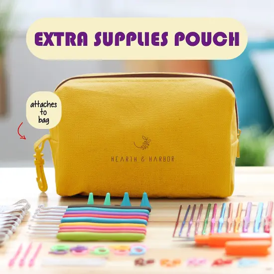 Hearth & Harbor Crochet Bag Organizer Mustard {6}