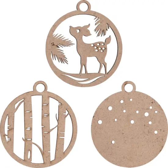 Rosa Talent Winter Story 4 - set of bases for decoration on fiberboard. 3.54*3.15 inches. 3pcs {2}