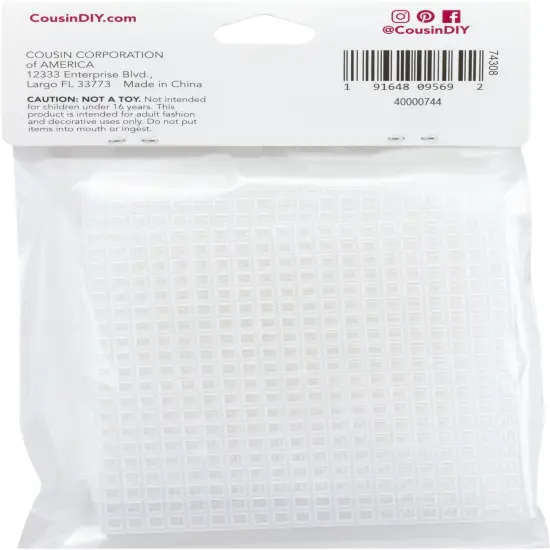 CousinDIY Clear Plastic Canvas Shape - 3" Squares, 10 pack {3}