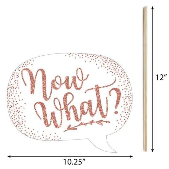 Big Dot of Happiness Rose Gold - 2025 Graduation Party Photo Booth Props Kit - 20 Count {7}