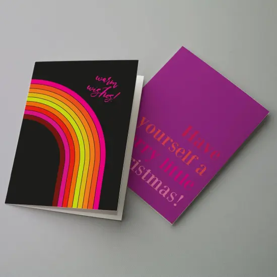 Pink Christmas Greeting Cards Boxed Set &ndash; 24 Holiday Cards with 12 Unique Fun Designs, Perfect for Teens and Trendy Celebrations, Bulk Pack with Envelopes {6}