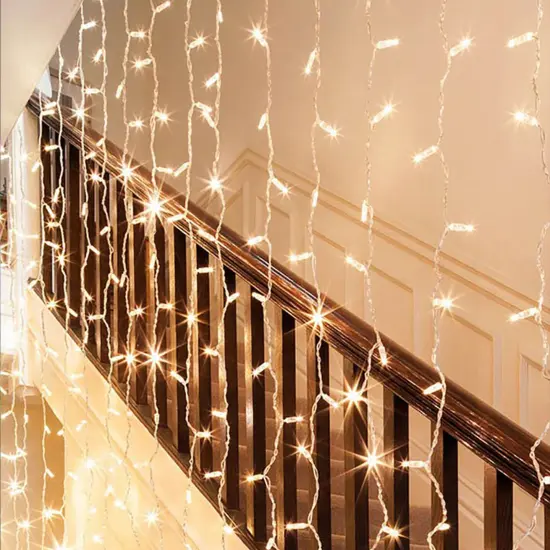 12pcs 48L Warm White LED Curtain Lights 60cm x 120cm Warm white {5}