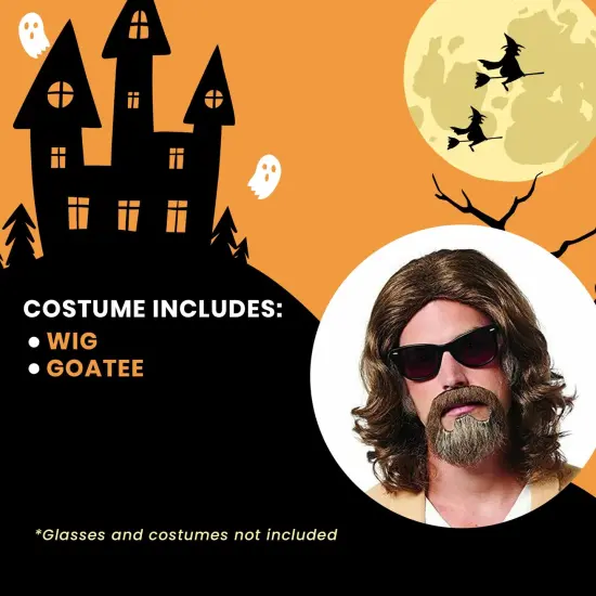 Lazy Guy Adult Costume Wig & Goatee {5}