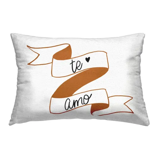 Stupell Industries Te Amo con Cinta Outdoor Printed Pillow {1}