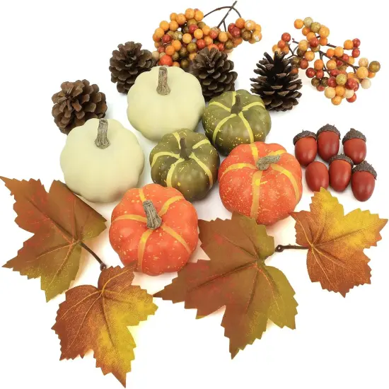 20 Pcs Fall Mini Pumpkin Table Decorations {1}