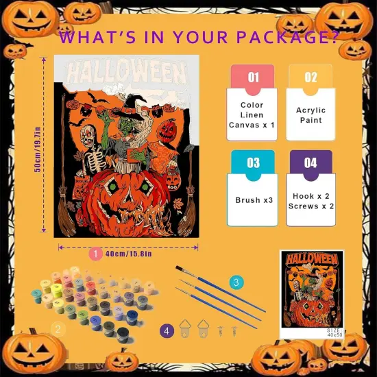 Halloween Paint by Numbers - 16x20 inch (MT21556) {2}
