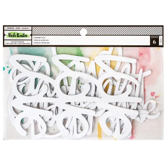 Vicki Boutin Mixed Media Chipboard Titles-6/Pkg {1}