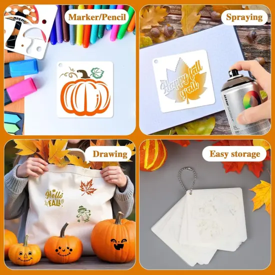 36 PCS Fall Stencils {2}