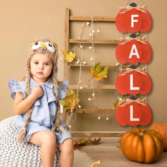 33 Inch Fall Decoration Fall Door Sign (Orange) {3}