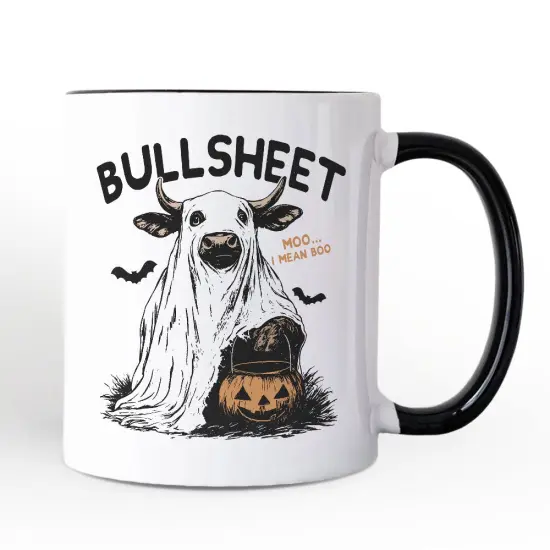 Bullsheet Halloween Bull Mug, Hilarious Cow Gift {1}