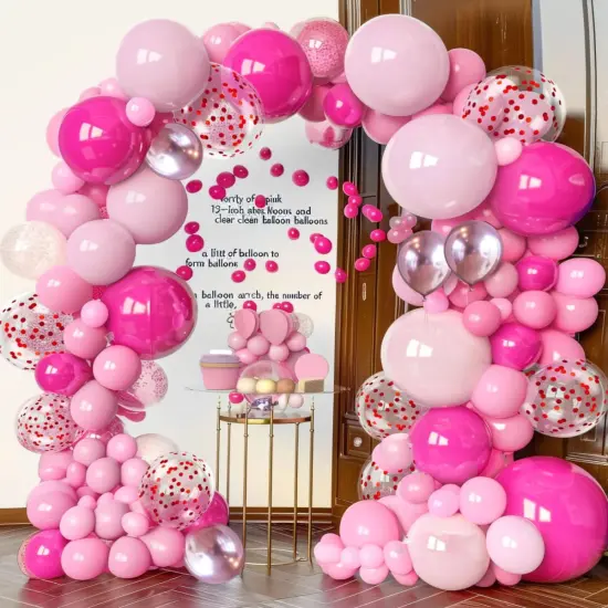 300 Pcs Pink Balloons (	Various Pink Colors) {3}