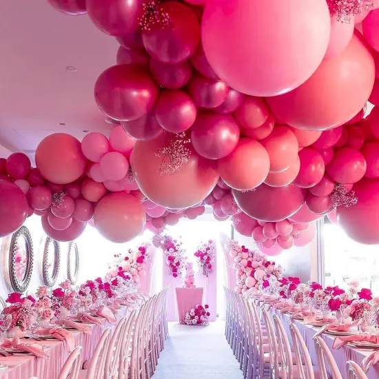 85 pcs Hot Pink Balloons (Pink-y12) {4}