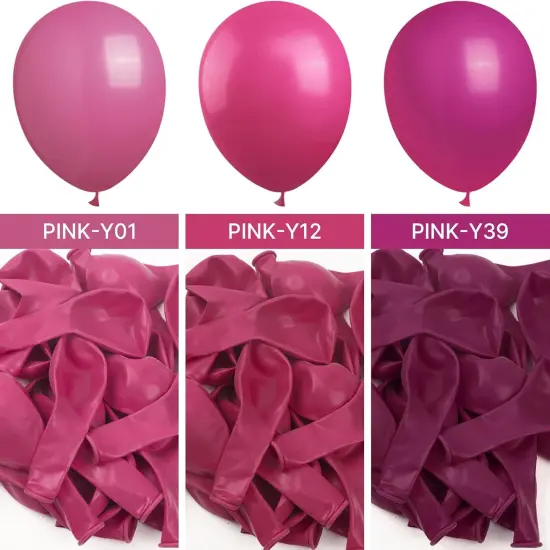Hot Pink Balloons 152 pcs (Pink-y12) {3}