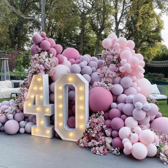 Pink Purple Balloons Set (Pink Purple) {5}