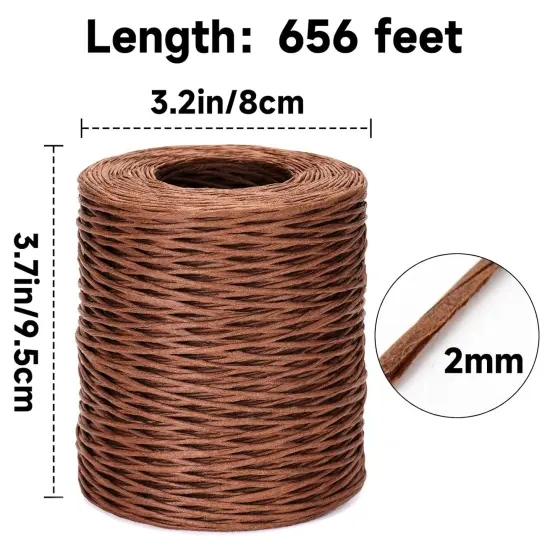 Floral Wire Craft Florist Wire 2 MM 656 Feet Floral Tape for DIY Craft, Flower Bouquets, Art Craft Projects, Gift Wrapping, Wreath(Brown) {4}