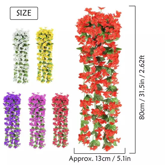 Artificial Hanging Flowers Vine Colorful Plants Home Garden Decor {6}