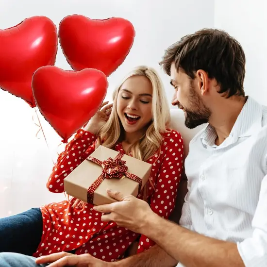 32 Inch Red Heart Balloons, 6 Pcs Heart Foil Balloons Heart Shaped Mylar Balloons for Valentines Day, Wedding, Bridal Shower and Birthday Party Decorations {5}