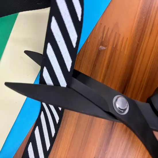 Left-Handed Scissors for Adults, 8 Inch Titanium Coating with Stainless Steel Blade, for Dressmaking, Leather Professional Sewing Fabric, Crafting and Home General Use, Black {4}