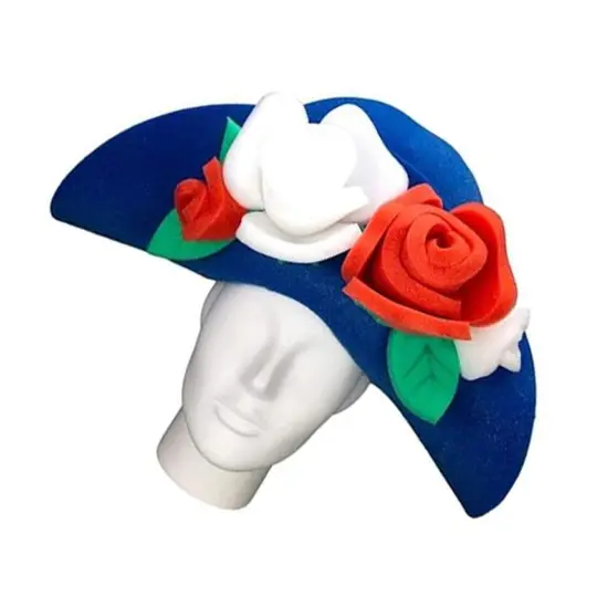 USA Roses Lady Hat Elegant & Patriotic Party Accessory {6}