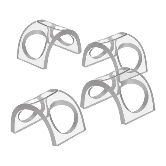 Napkin Rings with Slots For Place Cards 4pk White Gold {4}