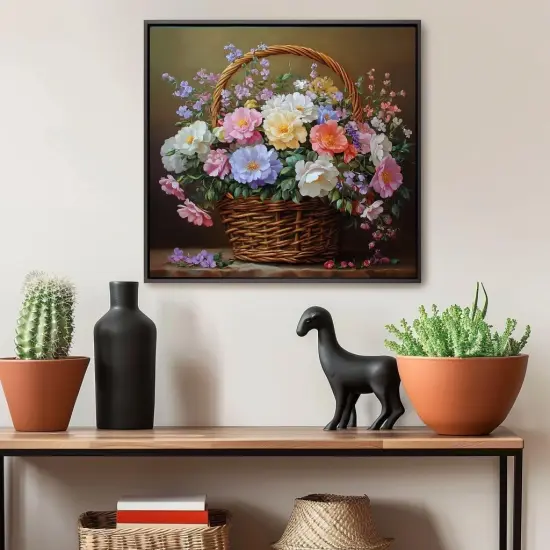 Diamond Painting Kits for Adults Full Drill Round Diamond Art Kits for Beginners for Home Wall Decor 11.8x11.8inch(Flower) {2}