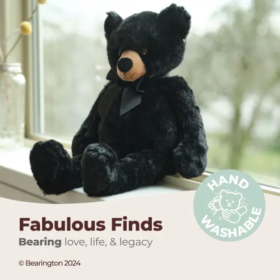 Bearington Scout Plush Stuffed Animal Black Bear Teddy, 16" {3}