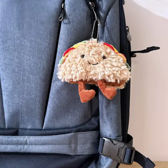 Wrapables Cute Plush Keychain Pendant Charm for Bag, Taco {6}