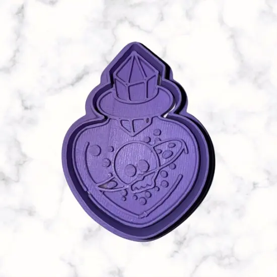 Poison Potion Cookie Cutter with Stamp Option {3}