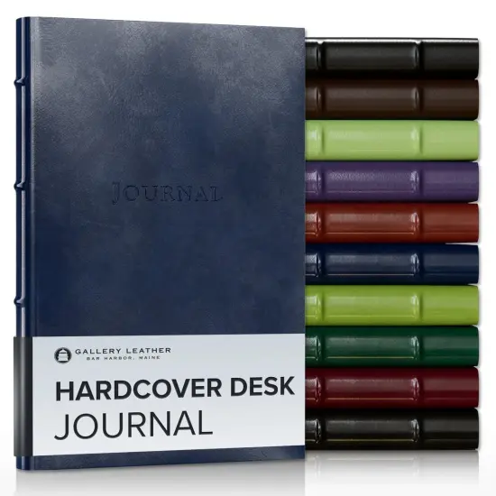 Hardcover Desk Journal by Gallery Leather - 8"x5.5" Acadia Navy {1}