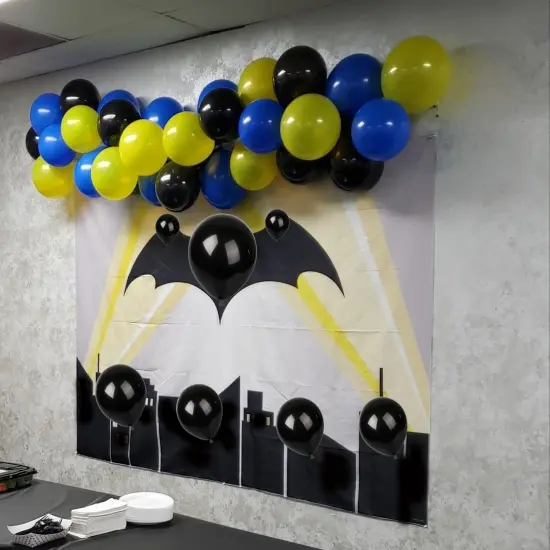 Yellow Blue Black Balloons,100 Pack 12 Inch Latex Balloons {2}