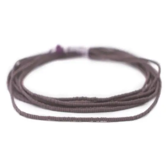 The Bead Chest 2mm Glass Seed Beads - Full Strand of Afghani Tribal Beads (Purple) - Bunch of 10 Strands {3}