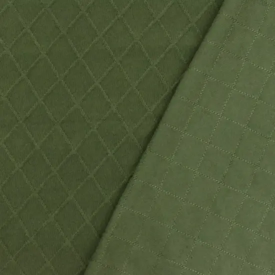 Herbal Green Famous Maker Diamond Jacquard Stretch Activewear Knit Fabric By the Yard {4}
