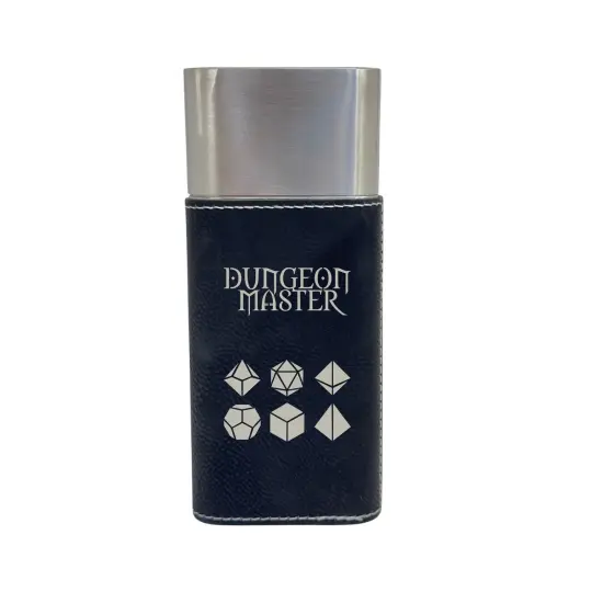 Cigar Case with Cutter - Dungeon Master Leather Black/Silver {1}