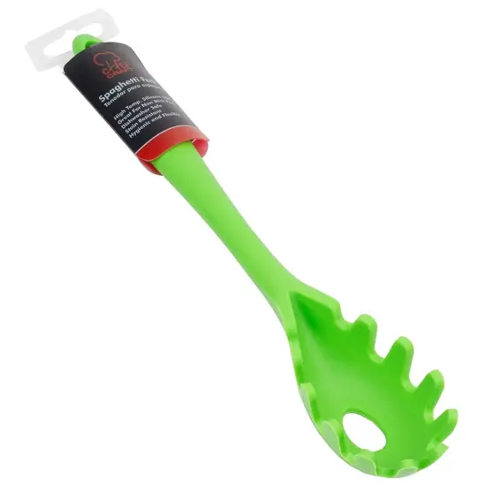 Chef Craft 11.5" Premium Heat Resistant Silicone Spaghetti Server / Pasta Fork Purple {6}